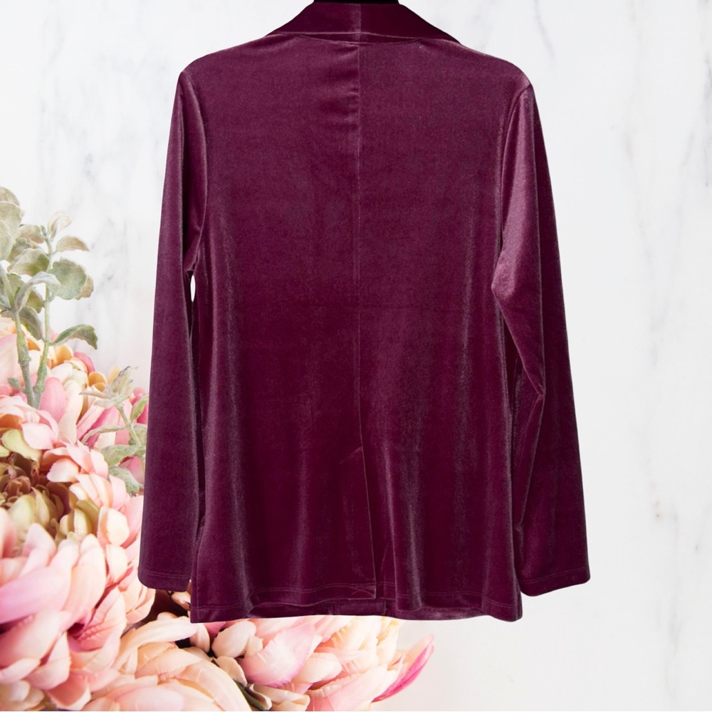 Sincerely Jules Velvet One front button Pockets Velvet Blazer Sz L NWT - Picture 2 of 6